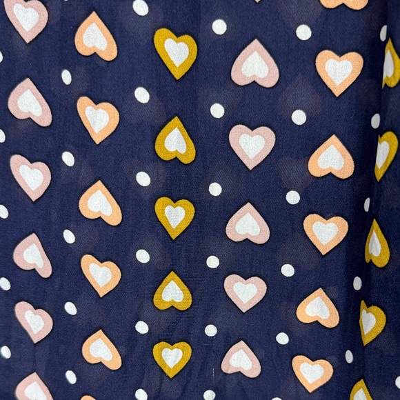 J. Crew Navy Sleeveless Top with Heart Pattern - Picture 4 of 10